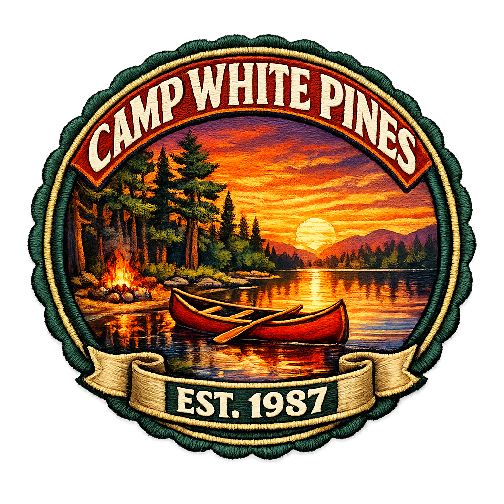 Camp White Pines logo — made with Emblemsmith