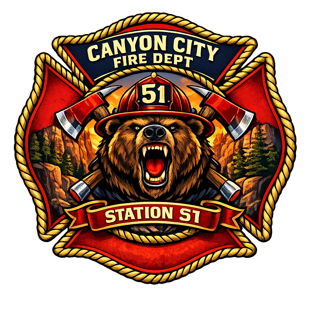 Canyon City Fire Dept logo — made with Emblemsmith